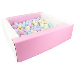 Bldt skum Bold bassin + 300 balls, Hvid/Lyserd m. Pastel Bolde