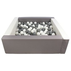 Bldt Skum Bold bassin + 300 balls, Hvid/Gr m. Hvid/Gr Bolde