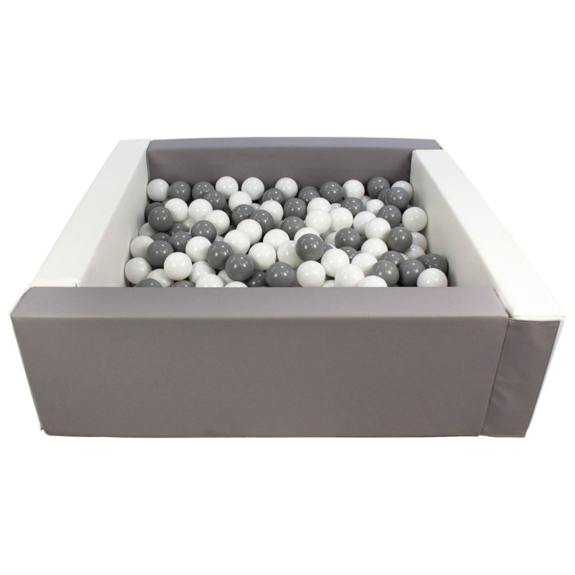 Bldt Skum Bold bassin + 300 balls, Hvid/Gr m. Hvid/Gr Bolde