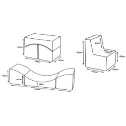 Bord &amp; Stolest - Gr, Hvid