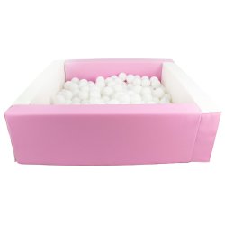 Bldt skum Bold bassin + 300 balls, Hvid/Lyserd m. Hvide Bolde