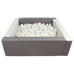 Bldt skum Bold bassin + 300 balls, Hvid/Gr m. Hvide Bolde