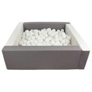 Bldt skum Bold bassin + 300 balls, Hvid/Gr m. Hvide Bolde