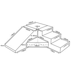 Rutsjebane legest Bld Skumleg - hvid/beige