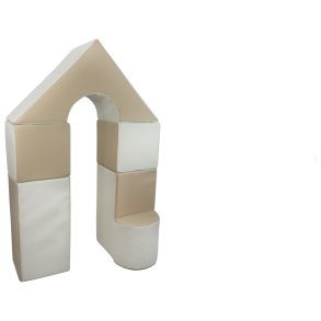 6 pcs Castle Set - Bldt Skum, Hvid & Beige