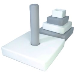 stabeltrn i skum - Hvid/Gr