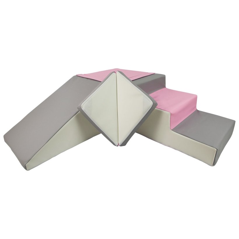 Rutsjebane legest Bld Skumleg - lyserd/hvid/gr