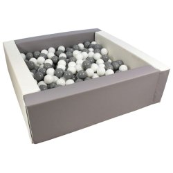 Bldt Skum Bold bassin + 300 balls, Hvid/Gr m. Hvid/Gr Bolde