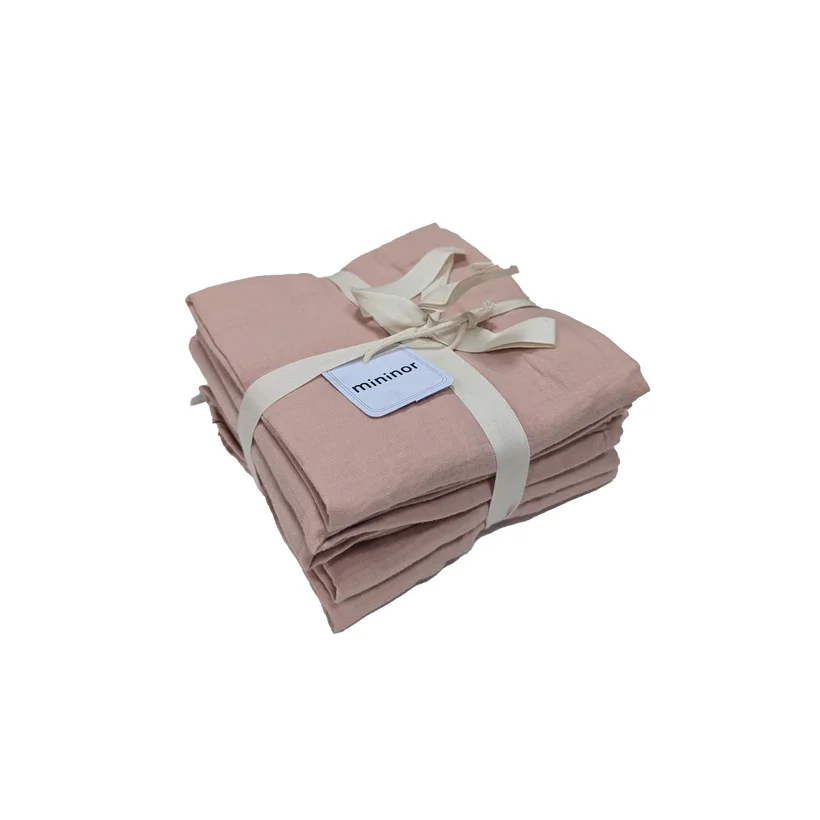 Mininor kologiske Stofbleer "Peach" 6-stk