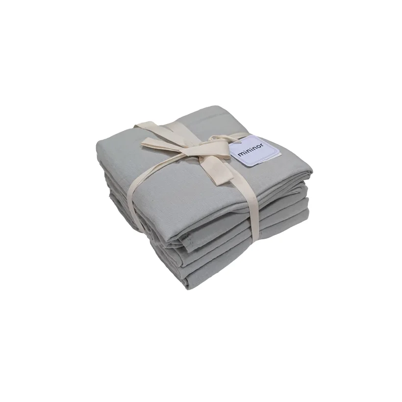 Mininor kologiske Stofbleer "Glacier Grey" 6-stk