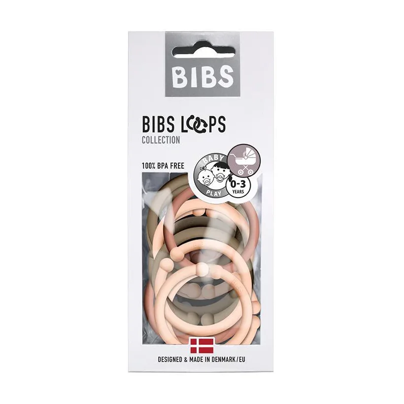 BIBS - Loops 12 Pack, Peach Sunset/Woodchuck/Dark Oak