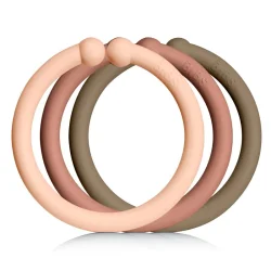 BIBS - Loops 12 Pack, Peach Sunset/Woodchuck/Dark Oak