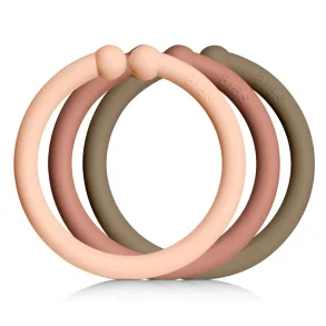 BIBS - Loops 12 Pack, Peach Sunset/Woodchuck/Dark Oak