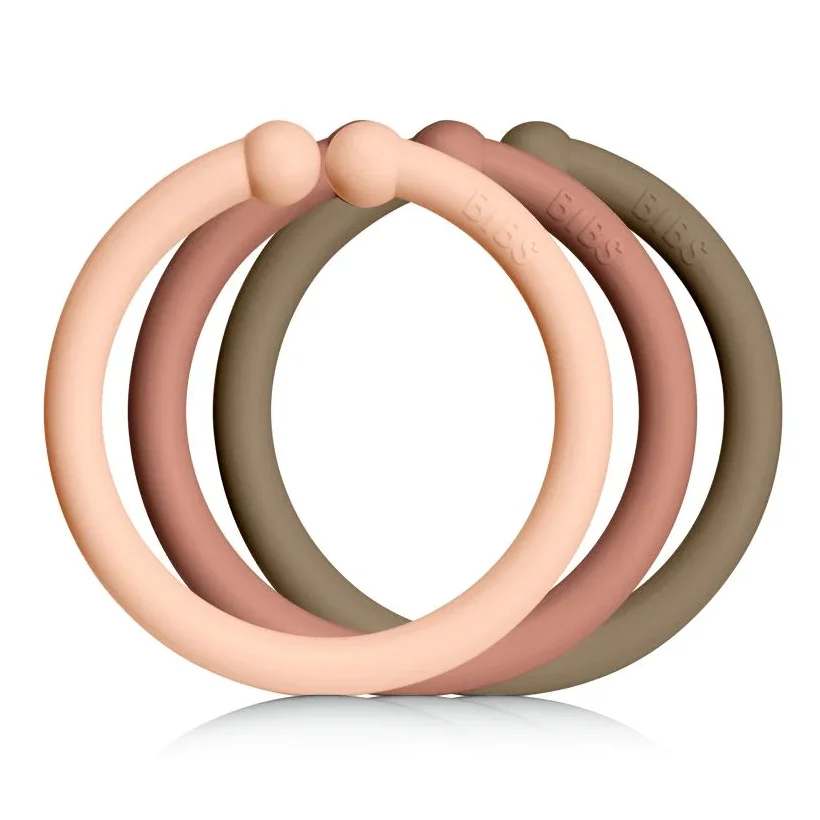 BIBS - Loops 12 Pack, Peach Sunset/Woodchuck/Dark Oak