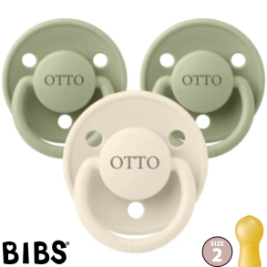 BIBS De Lux - Latex Str. 2 (+6 mdr.) - Sutter Med Navn