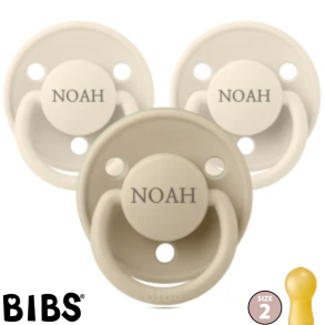 BIBS De Lux - Latex Str. 2 (+6 mdr.) - Sutter Med Navn