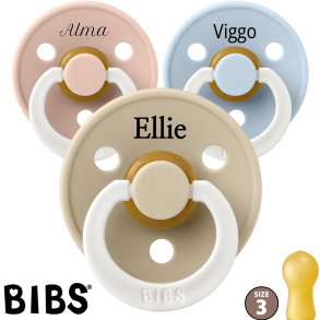BIBS Colour Latex Str. 3 ( +18 mdr.) GLOW - Sutter Med Navn