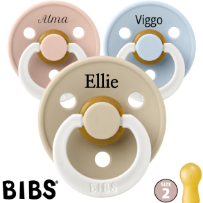 BIBS Colour Latex Str. 2 (+6 mdr.) GLOW - Tilfj Navn
