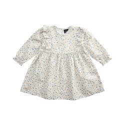 Petit by Sofie Schnoor - Kjole med bl blomster, Antique White