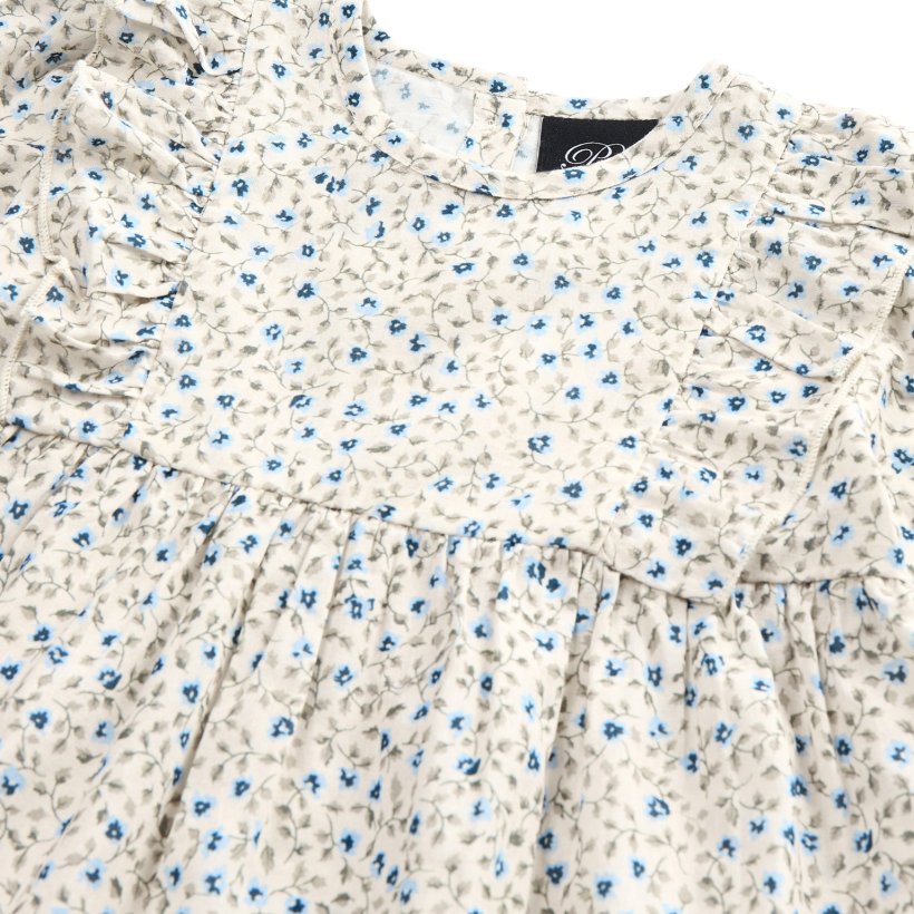 Petit by Sofie Schnoor - Kjole med bl blomster, Antique White