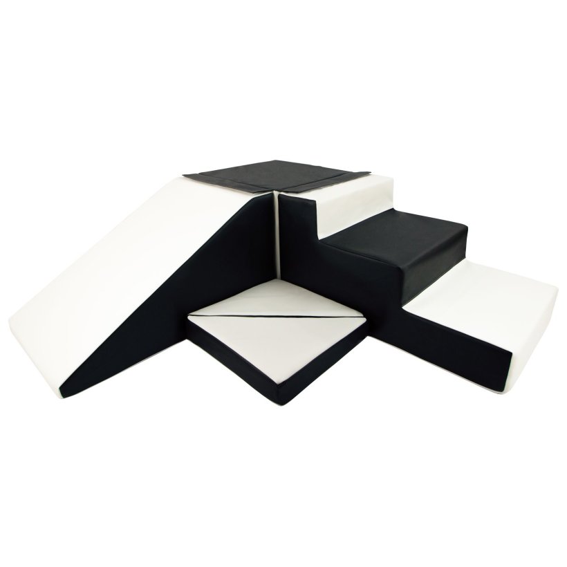 Rutsjebane legest Bld Skumleg - hvid/sort