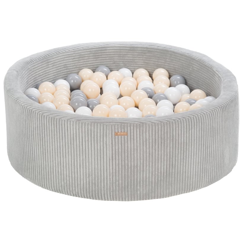 Fljls Boldbassin m. 200 bolde - Gr, Guld, Hvid