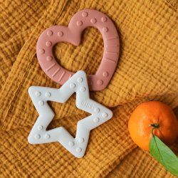 BIBS - Baby Bitie Heart, Peach