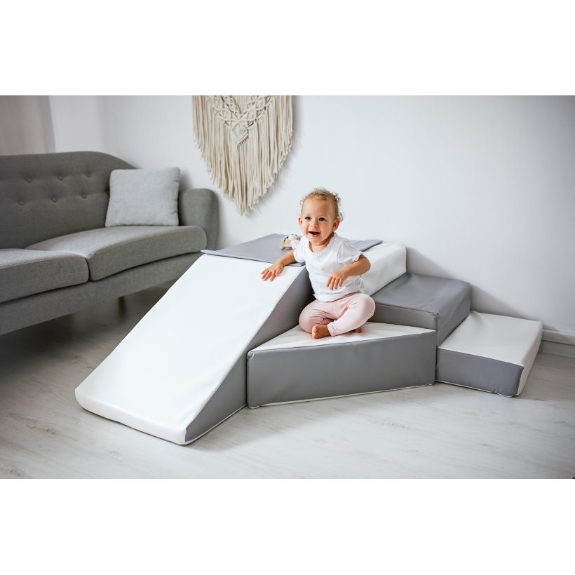 Rutsjebane legest Bld Skumleg - hvid/sort