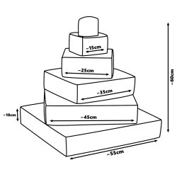 stabeltrn i skum - Hvid/Gr
