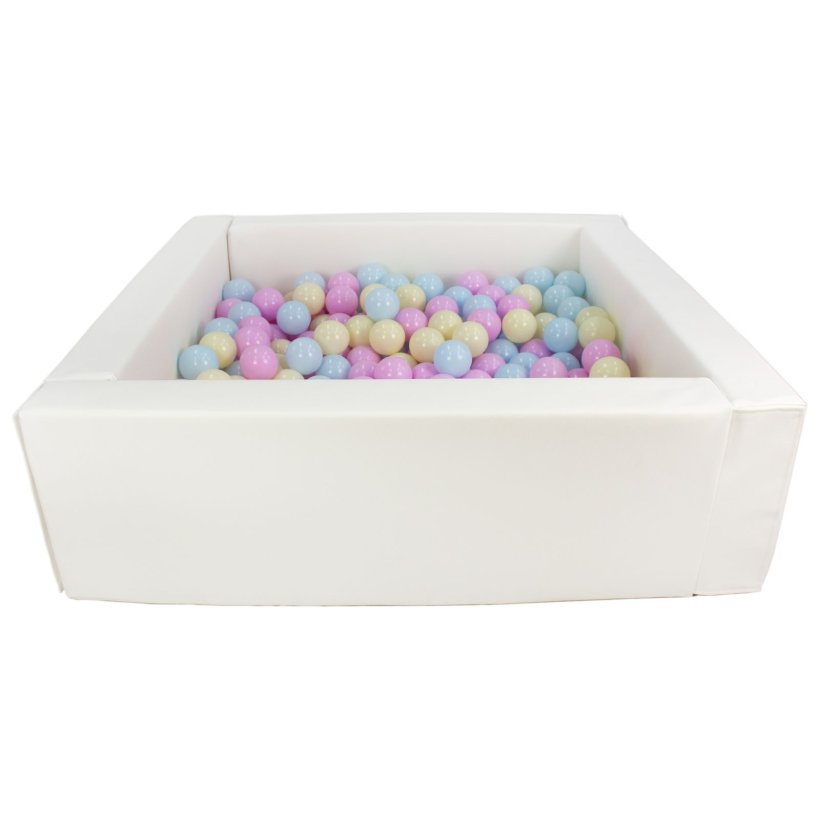 Bldt skum Bold bassin + 300 balls, Hvid m. Pastel Bolde