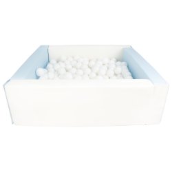 Bldt skum Bold bassin + 300 balls, Hvid/Lysebl m. Hvide Bolde