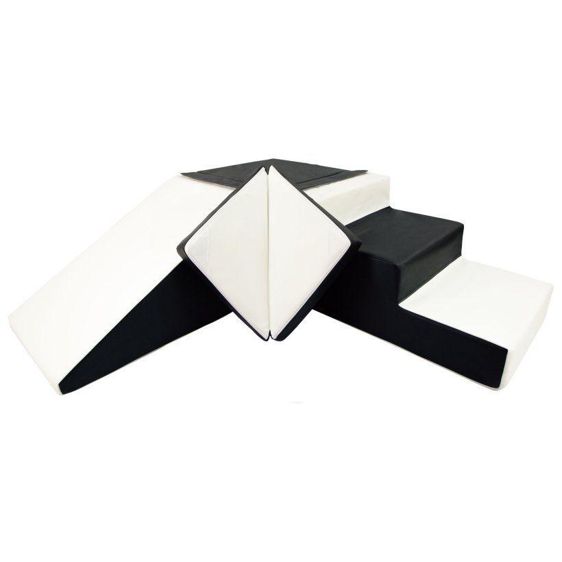 Rutsjebane legest Bld Skumleg - hvid/sort