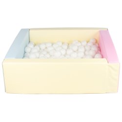 Bldt Skum Bold bassin + 300 balls, Pastel m. Hvide Bolde