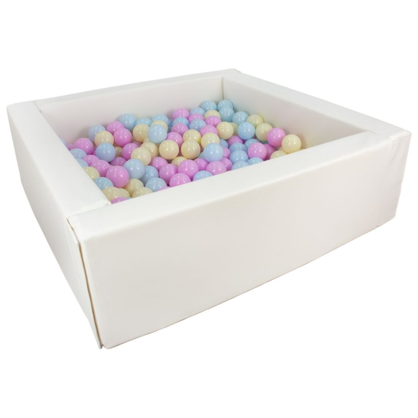 Bldt skum Bold bassin + 300 balls, Hvid m. Pastel Bolde