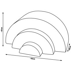 Regnbue - Skum, Rd, Gul, Bl