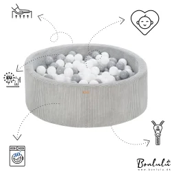 EXPRESS LEVERING - Fljls Boldbassin m. 300 bolde - Bl, Lysebl, Hvid