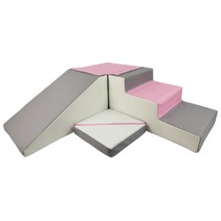 Rutsjebane legest Bld Skumleg - lyserd/hvid/gr