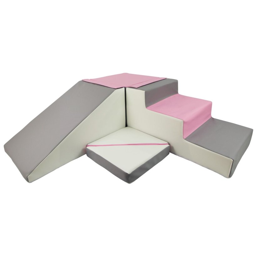 Rutsjebane legest Bld Skumleg - lyserd/hvid/gr