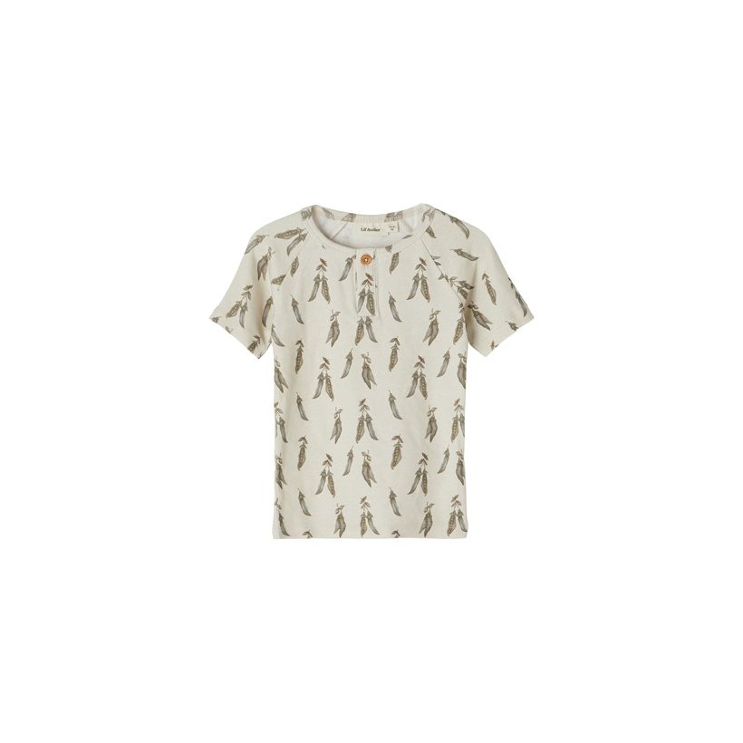 Lil' Atelier - Geo SS Slim Top, Turtledove 