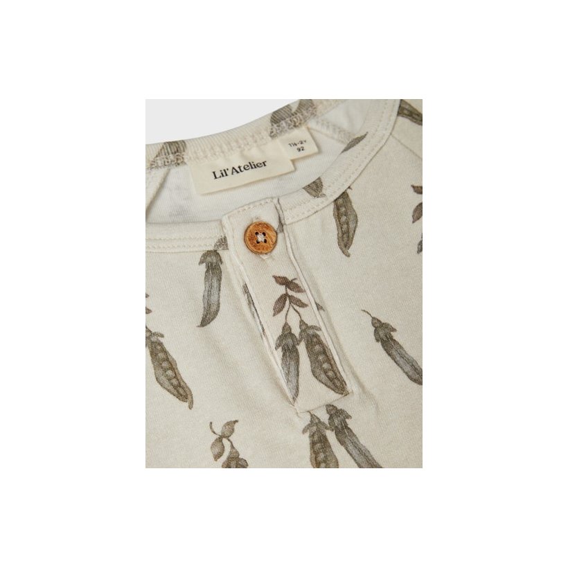 Lil' Atelier - Geo SS Slim Top, Turtledove 