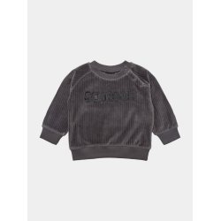 Petit by Sofie Schnoor - Velour Swatshirt, Dark Grey melange