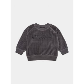 Petit by Sofie Schnoor - Velour Swatshirt, Dark Grey melange