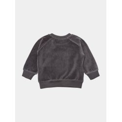 Petit by Sofie Schnoor - Velour Swatshirt, Dark Grey melange