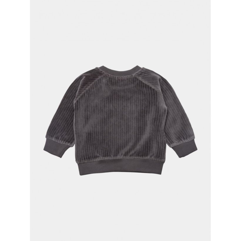 Petit by Sofie Schnoor - Velour Swatshirt, Dark Grey melange
