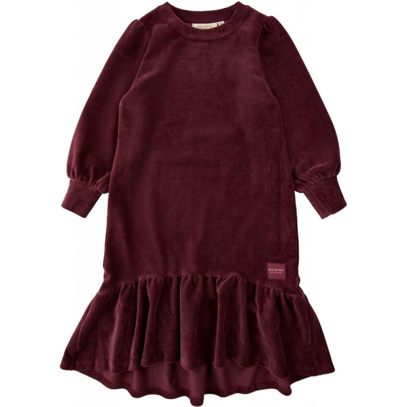 Soft Gallery - Kayla Velvet Rib Dress, Tawny Port